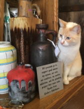 Bianca with West German pottery vases