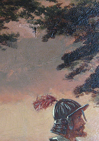 Edgar Bundy Oil on Canvas, detail photo