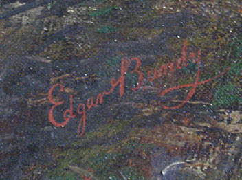 Edgar Bundy Oil on Canvas, signature