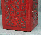 Carstens vase M-12, Manila decor detail photo, West
German pottery