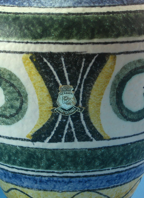 Eiwa Klinker Vase with Oslo Decoration, detail photo