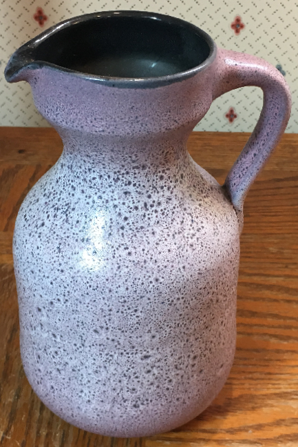 Töpferei Römhild Vase with Purple Volcanic Glaze