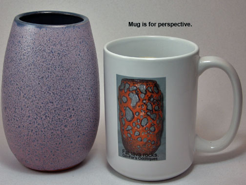 Gramann Töpferei Römhild Vase with Mauve to Purple Volcanic Glaze