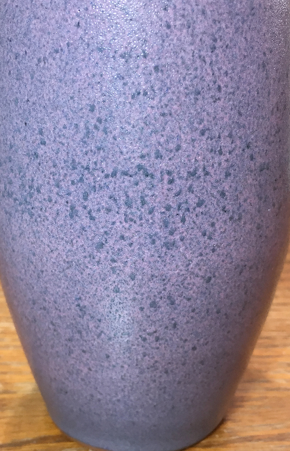 Töpferei Römhild Vase with Purple Volcanic Glaze, detail photo
