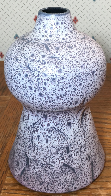 Gramann Töpferei Römhild Waisted Vase with purple volcanic glaze