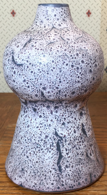 Gramann Töpferei Römhild Waisted Vase with purple volcanic glaze