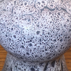 Gramann East German pottery vase, glaze detail