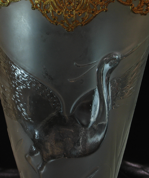 Libochovice glass vase detail