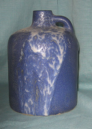 Otto Keramik Squat Jug, Blue and White Glaze