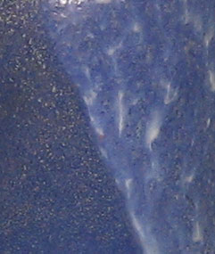 Otto Keramik Squat Jug, Blue and White Glaze, detail photo