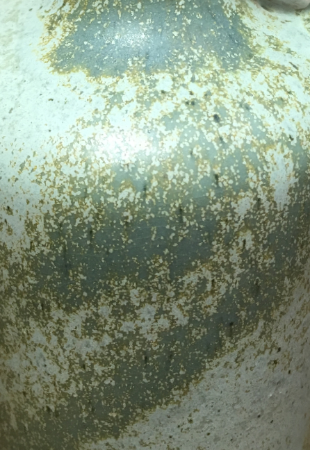 Otto Keramik Jug Vase, Green Glaze, detail photo