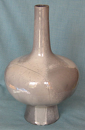 Otto Keramik Vase with Gray and White Glaze