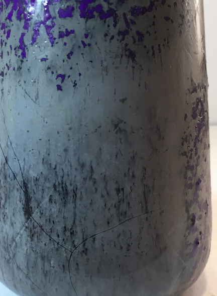 Otto Keramik Tall Jug, Purple Glaze, detail photo