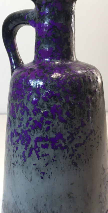 Otto Keramik Tall Jug, Purple Glaze, glaze detail