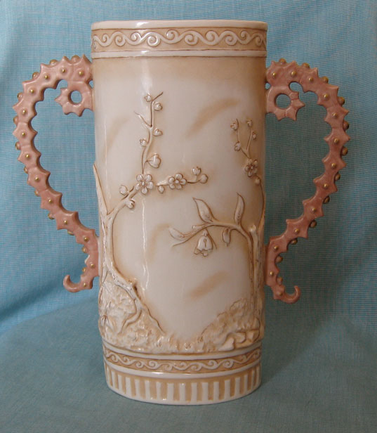 Royal Rudolstadt, Lazarus Straus vase, back photo