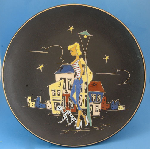 Ruscha plate with Paris decor