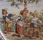 Sarreguemines plaque, detail picture