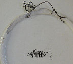 Sarreguemines Plaque with Metal Rim, mark