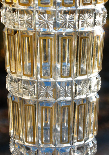 Cut
                        Glass Vase detail