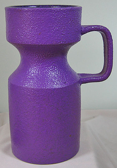 Purple Studio Pottery Vase, curdled glaze