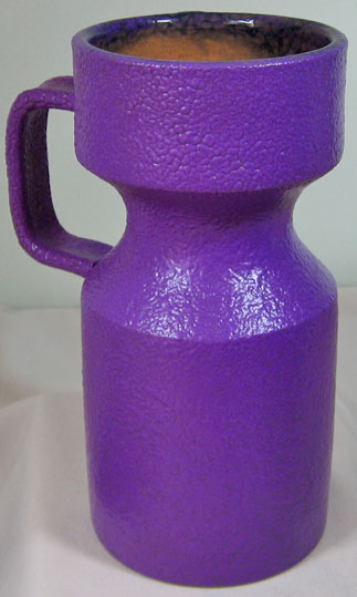 Purple Studio Pottery Vase, curdled glaze